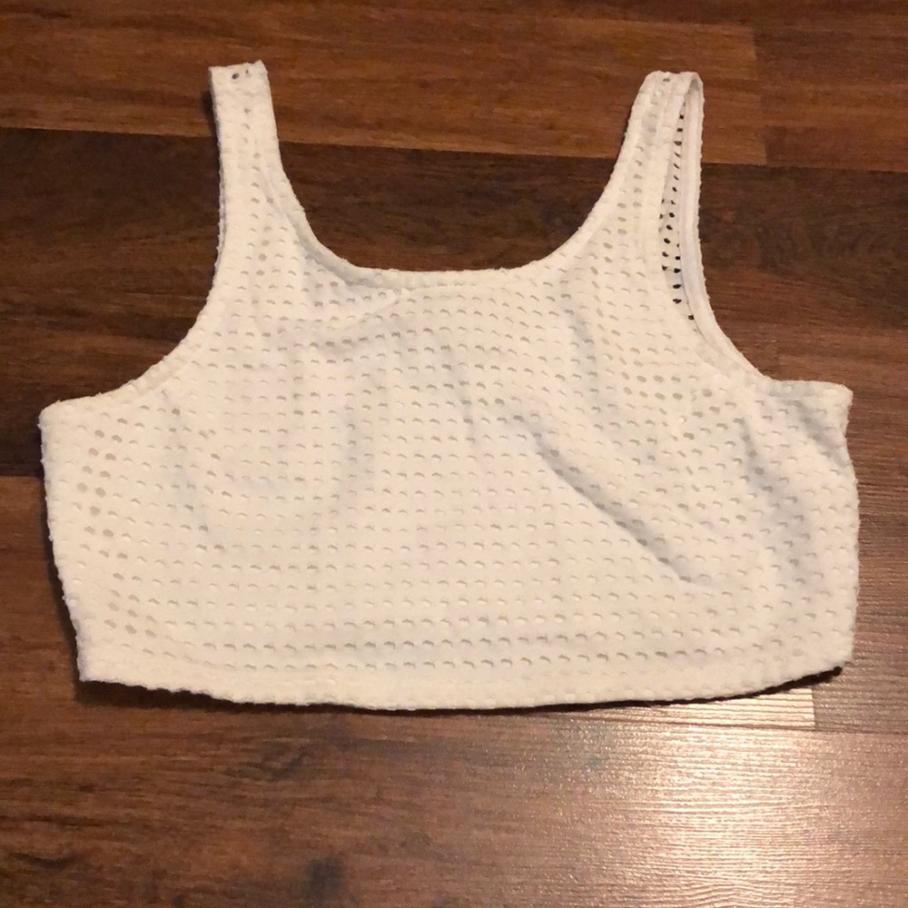 Express White crop top